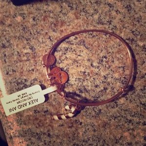 Alex and Ani rose gold candy cane bracelet/bangle